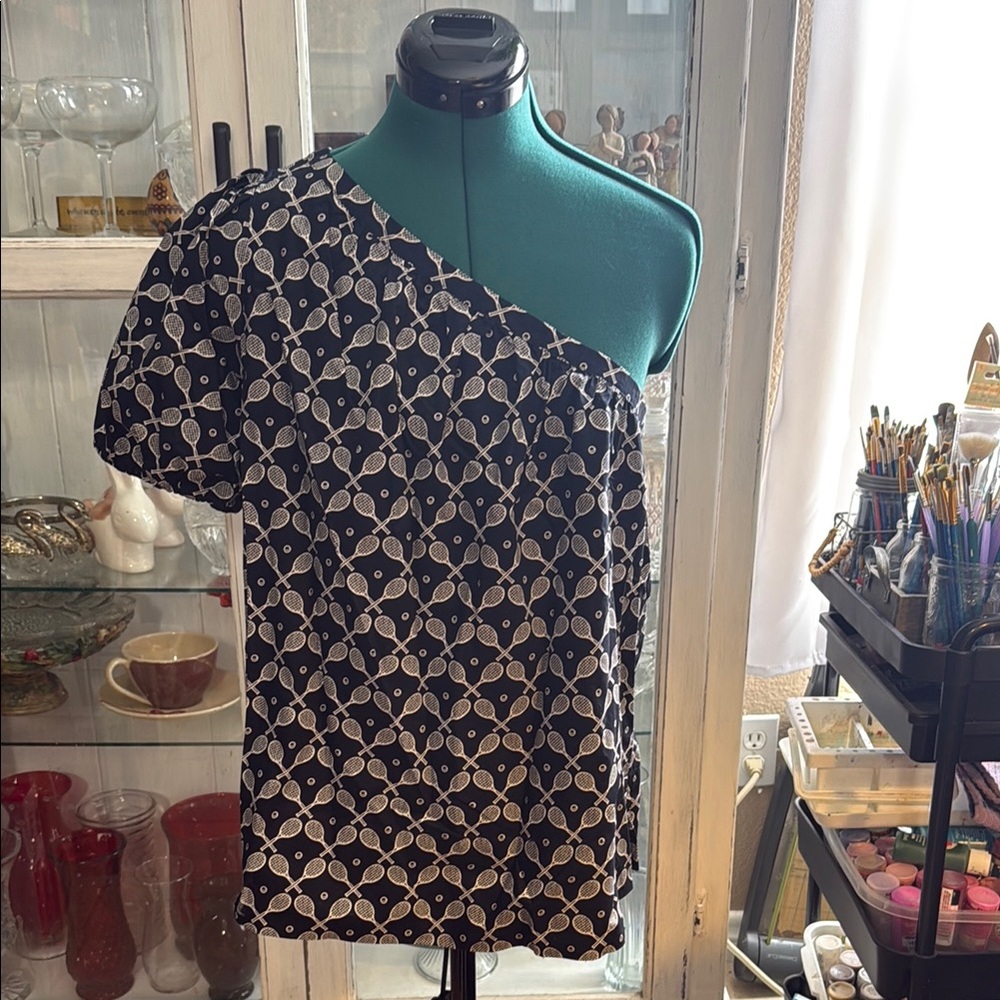 Tennis theme blouse
